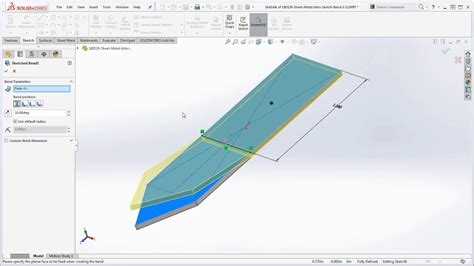 solidworks bend sheet metal part|how to use sketched bend.